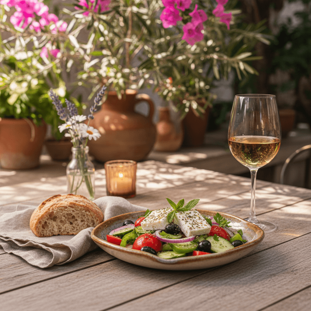 Grazing table with cheeses and fruits